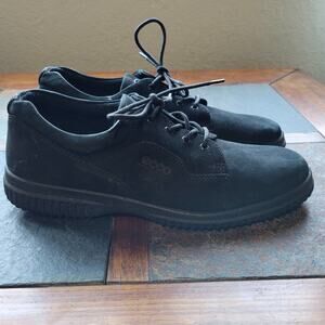 Ecco Soft Sneakers Women’s 41 Black Nubuck Lace Up Shoes